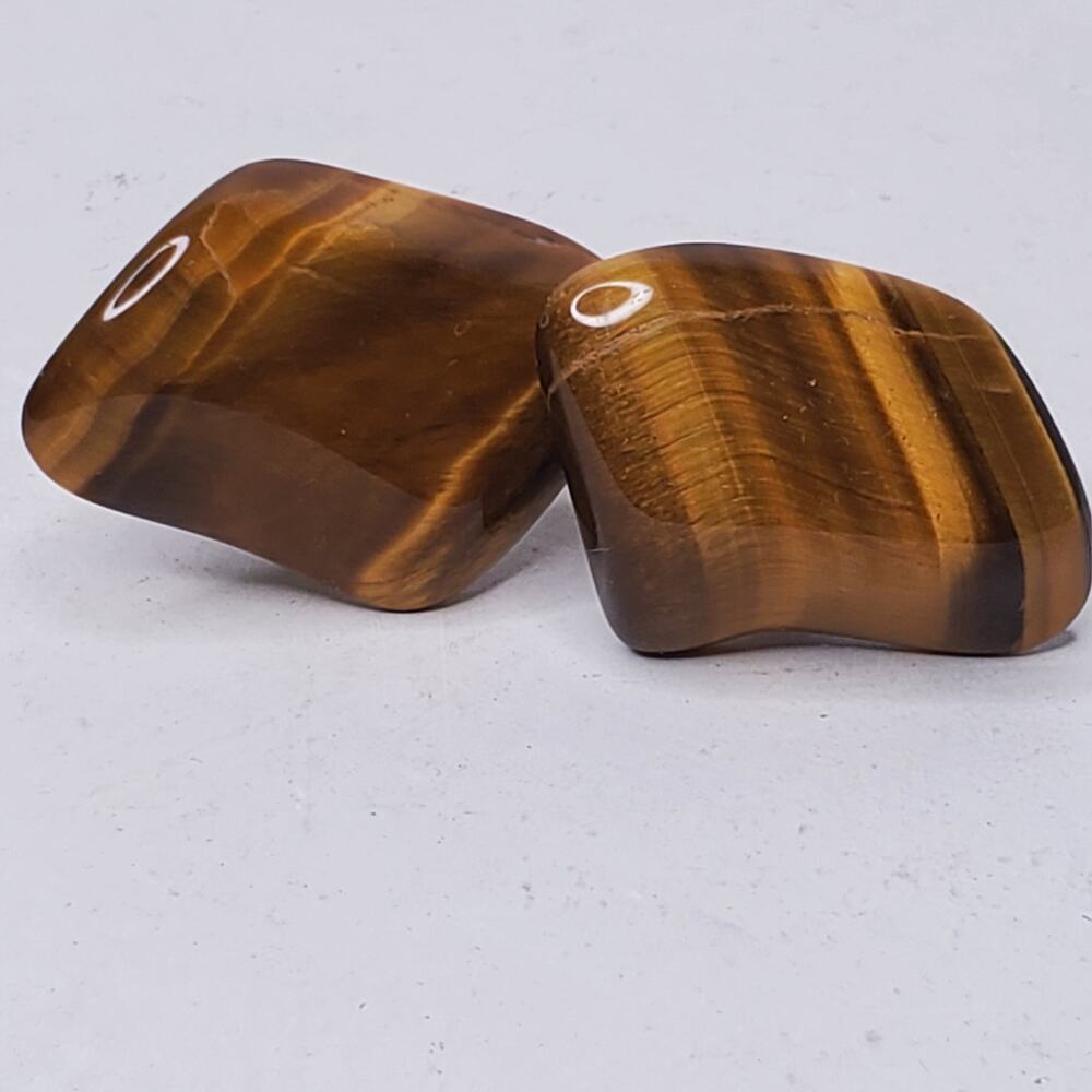 Vintage STATEMENT Cufflinks Tiger Eye 1.25 Inch